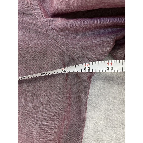 Voyager Mens Button Down Shirt Short Sleeve Size Large Magenta - Picture 7 of 9